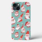 かわいいサンタクロースのクリスマスホリデーパターン Case-Mate iPhoneケース (裏面)