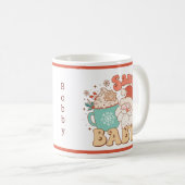 かわいいサンタクロースのクリスマスホリデー コーヒーマグカップ (正面右)