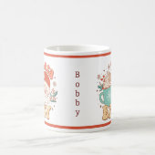 かわいいサンタクロースのクリスマスホリデー コーヒーマグカップ (中央)