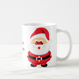 かわいいサンタクロースのクリスマスホリデー コーヒーマグカップ