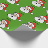 かわいいサンタクロースのクリスマスラッピング紙 ラッピングペーパー (角)