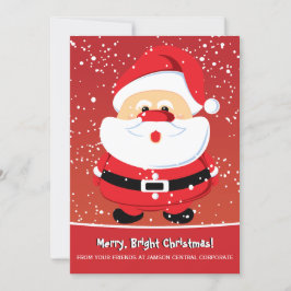 かわいいサンタクロースのクリスマス企業の休暇 シーズンカード