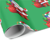 かわいいサンタクロースのクリスマス包装紙 ラッピングペーパー (ロールコーナー)