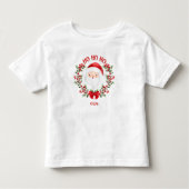 かわいいサンタクロースのクリスマス名幼児Tシャツ トドラーTシャツ (正面)