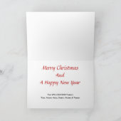 かわいいサンタクロースのゴム製ダッククリスマス シーズンカード (内部)