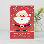 かわいいサンタクロースのフラットカード シーズンカード (スタンド正面)