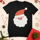 かわいいサンタクロースのヘッドクリスマス Tシャツ
