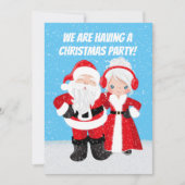 かわいいサンタクロースのミスター＆ミセスのパーティ 招待状 (正面)