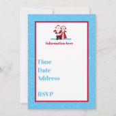 かわいいサンタクロースのミスター＆ミセスのパーティ 招待状 (裏面)