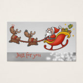 かわいいサンタクロースの名刺の証明書 (正面)