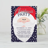 かわいいサンタクロースの水の色クリスマスパーティー 招待状 (スタンド正面)