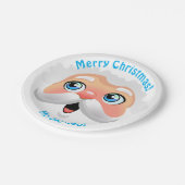 かわいいサンタクロースの漫画 ペーパープレート (アングル)