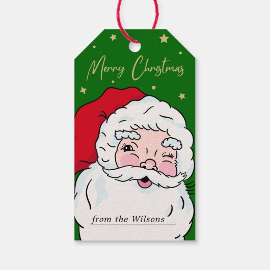 かわいいサンタクロースめでたいクリスマスギフトラベル ギフトタグ (裏面)
