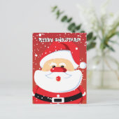 かわいいサンタクロースカスタムの葉書 シーズンポストカード (スタンド正面)