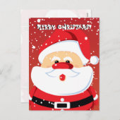 かわいいサンタクロースカスタムの葉書 シーズンポストカード (正面/裏面)