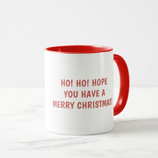 かわいいサンタクロースパーソナライズされたメリークリスマス マグカップ (正面右)