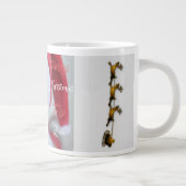 かわいいサンタクロースベビー写真 ジャンボコーヒーマグカップ (右)