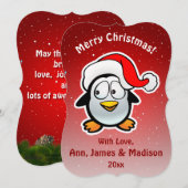 かわいいサンタクロースペンギンアニメ シーズンカード (正面/裏面)