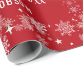 かわいいサンタクロースモダンのスクリプパーソナライズされたト名 ラッピングペーパー (ロールコーナー)