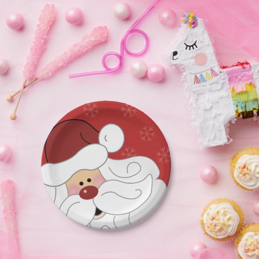 かわいいサンタクロース休日のクリスマス ペーパープレート (パーティー)