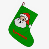 かわいいサンタクロース子供のクリスマスストッキング ラージクリスマスストッキング (正面 (吊り時))