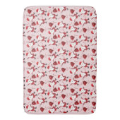 かわいいサンタクロース柄キャンディカン赤白 バスマット (正面縦)