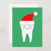 かわいいサンタクロース歯のカラートのクリスマスはがき シーズンポストカード (正面/裏面)