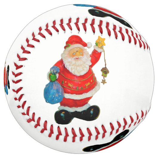 かわいいサンタクロース父クリスマスクリスクリングル ソフトボール (正面左)