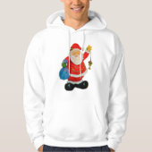 かわいいサンタクロース父クリスマスクリスクリングル パーカ (正面)