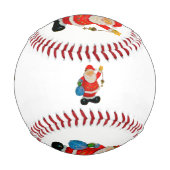 かわいいサンタクロース父クリスマスクリスクリングル 野球ボール (裏面)