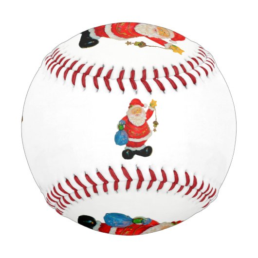 かわいいサンタクロース父クリスマスクリスクリングル 野球ボール (裏面)