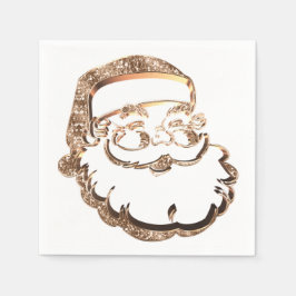 かわいいサンタクロース父クリスマスパーティー スタンダードカクテルナプキン