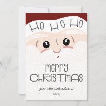 かわいいサンタクロース顔ホホホホメリークリスマス