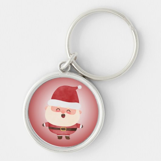 かわいいサンタクロース クリスマスキーチェーン キーホルダー (正面)