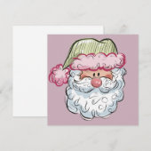 かわいいサンタクロース クリスマス ホリデー ピンク (正面/裏面)