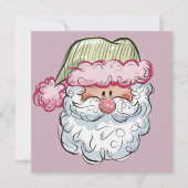 かわいいサンタクロース クリスマス ホリデー ピンク (正面)