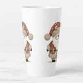 かわいいサンタクロース&スケッチクリスマス カフェラテマグ (正面)