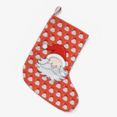 かわいいサンタクロース スモールクリスマスストッキング (正面 (吊り時))