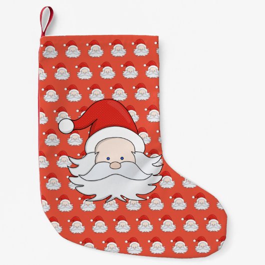 かわいいサンタクロース スモールクリスマスストッキング (正面)