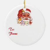 かわいいサンタクロース セラミックオーナメント (裏面)