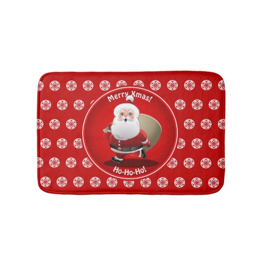 かわいいサンタクロース バスマット (正面)