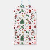 かわいいサンタクロース&フェスティバルパターンメリークリスマス ギフトタグ (裏面)