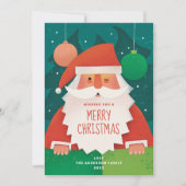 かわいいサンタクロース | メリークリスマス家族の挨拶 シーズンカード (正面)