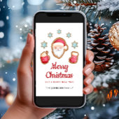 かわいいサンタクロース、メリークリスマス シーズンカード