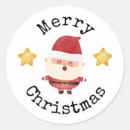 かわいいサンタクロース メリークリスマス ステッカー