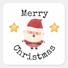 かわいいサンタクロース メリークリスマス ステッカー