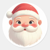 かわいいサンタクロース、メリークリスマス ラウンドシール (正面)