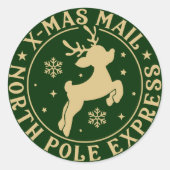 かわいいサンタシール 北極認定ラベル ラウンドシール (正面)