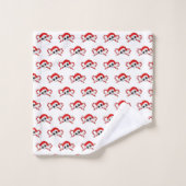 かわいいサンタスカルとキャンディーキャン バスタオルセット (ウォッシュタオル)