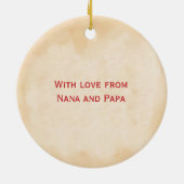 かわいいサンタスロース セラミックオーナメント (裏面)